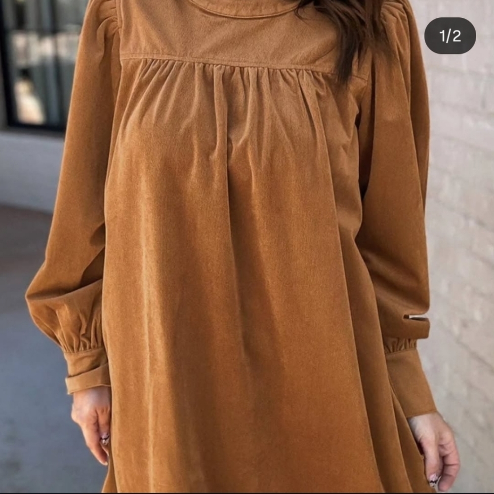 Flowy Corduroy Dress